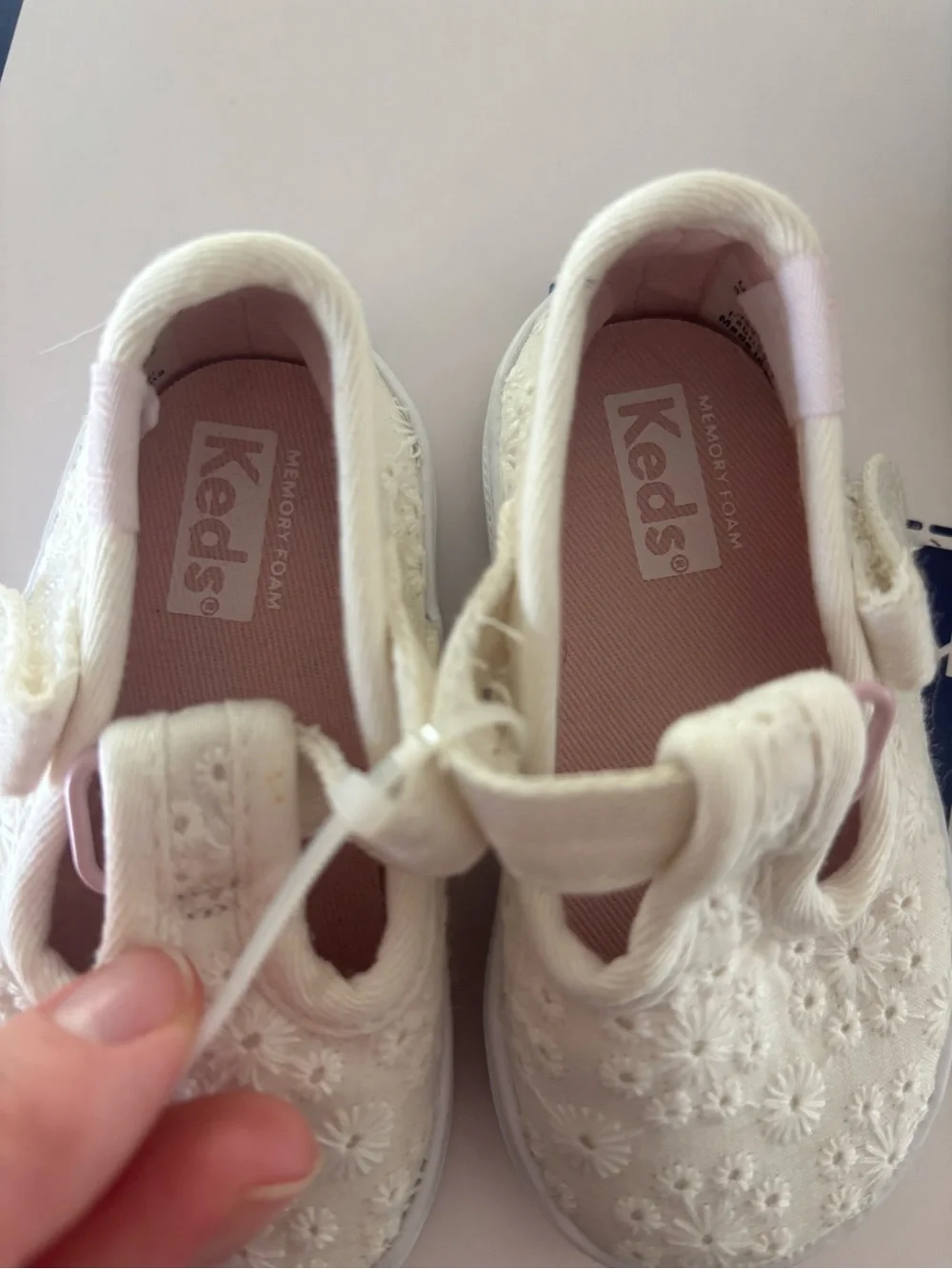 Infant eyelet Keds, barely worn